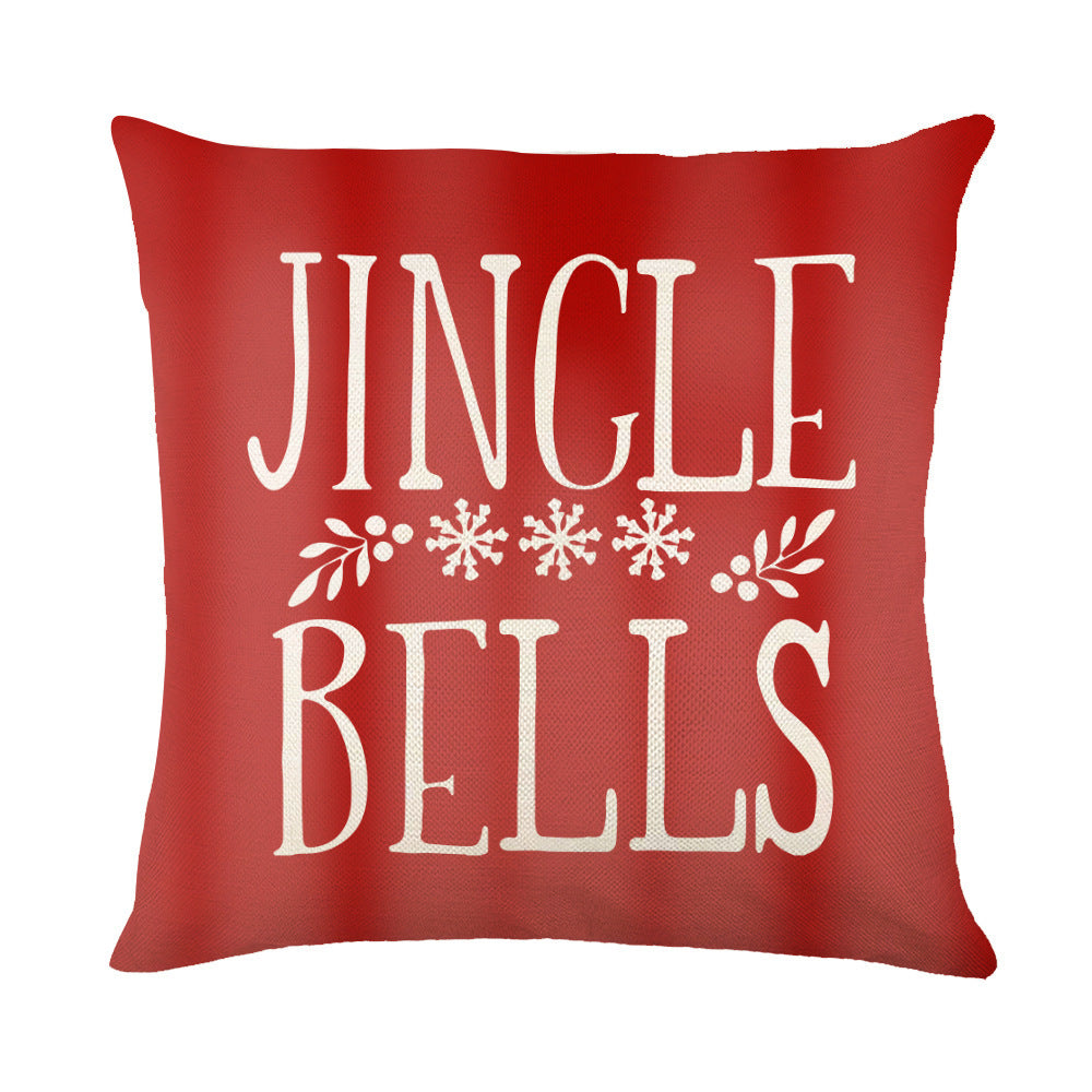 Christmas Decorations Pillow Covers Sofa Square Throw Pillow Cases Stamping Snowflake Waist Cushion Cover Home Bed Decor - SWAGYLE