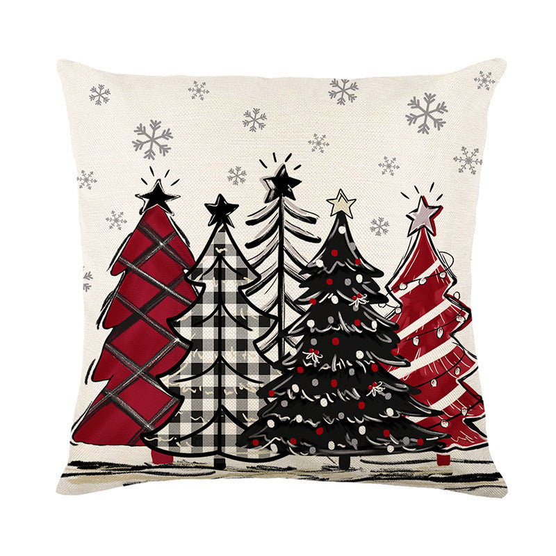 Christmas Cushion Cover Pillowcase Merry Christmas Decor For Home 2024 Xmas Ornament Happy NewYear Gift - SWAGYLE