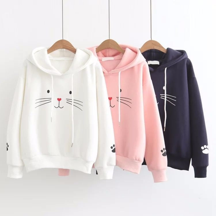 Cute Cat Whisker Hoodies - SWAGYLE