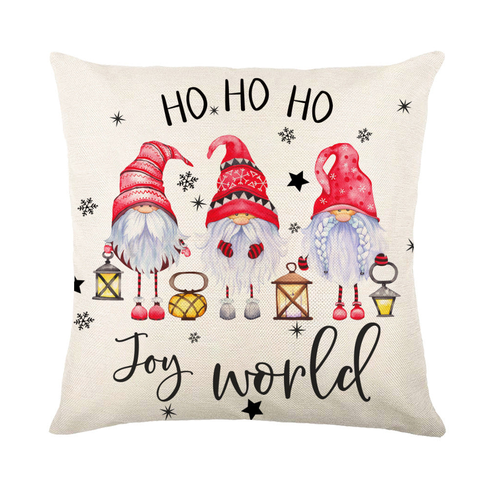 Christmas Decorations Pillow Covers Sofa Square Throw Pillow Cases Stamping Snowflake Waist Cushion Cover Home Bed Decor - SWAGYLE