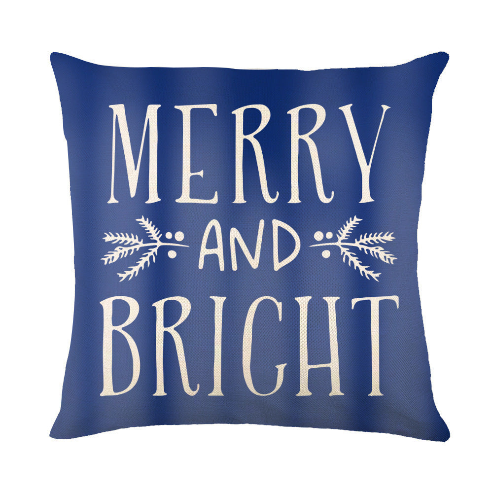 Christmas Decorations Pillow Covers Sofa Square Throw Pillow Cases Stamping Snowflake Waist Cushion Cover Home Bed Decor - SWAGYLE