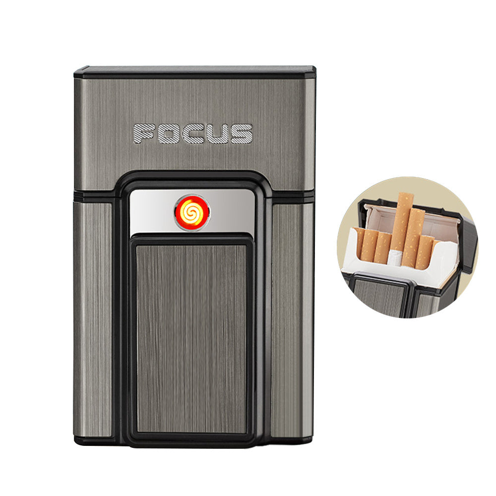 Swagyle Rechargeable Cigarette Case with Built-In Lighter - Compact, Stylish & Convenient