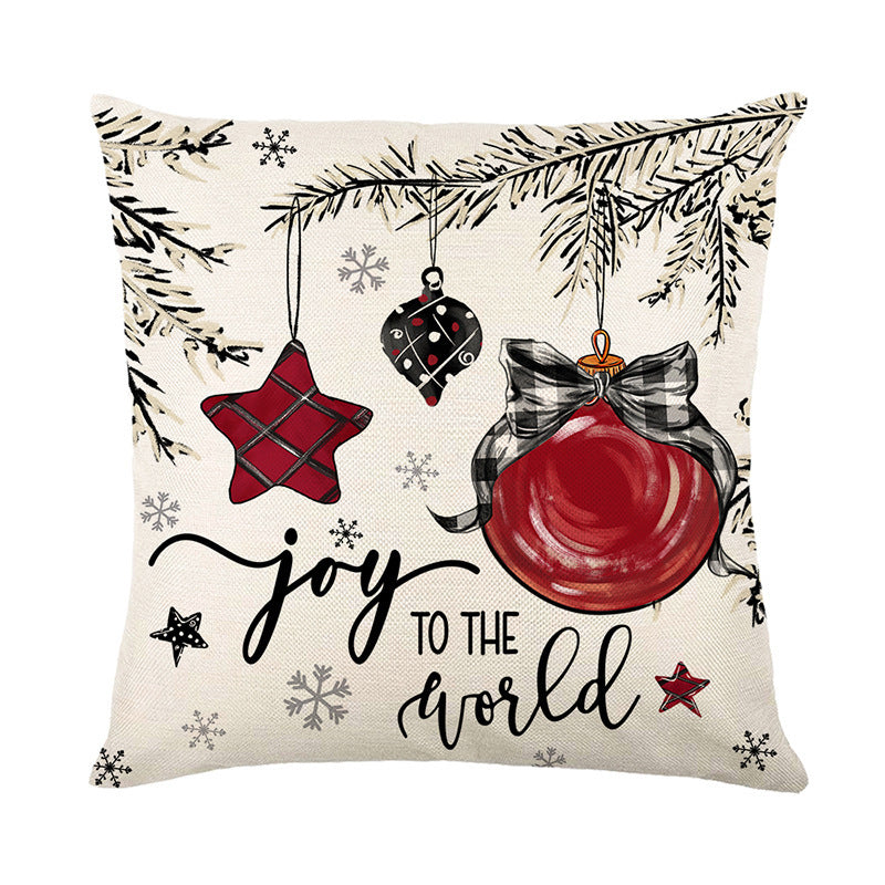 Christmas Cushion Cover Pillowcase Merry Christmas Decor For Home 2024 Xmas Ornament Happy NewYear Gift - SWAGYLE