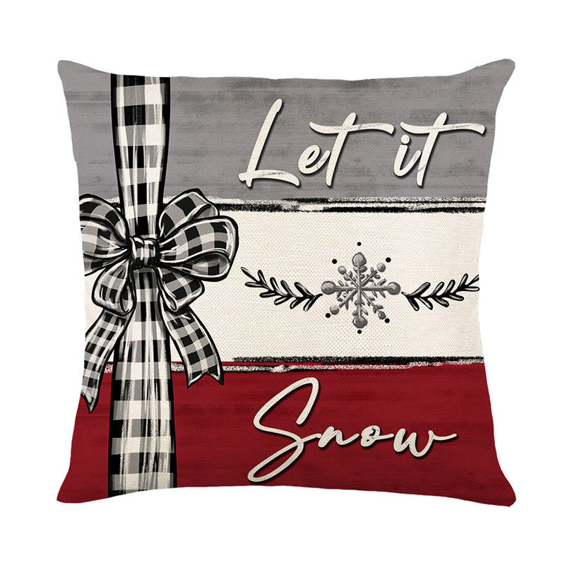 Christmas Cushion Cover Pillowcase Merry Christmas Decor For Home 2024 Xmas Ornament Happy NewYear Gift - SWAGYLE