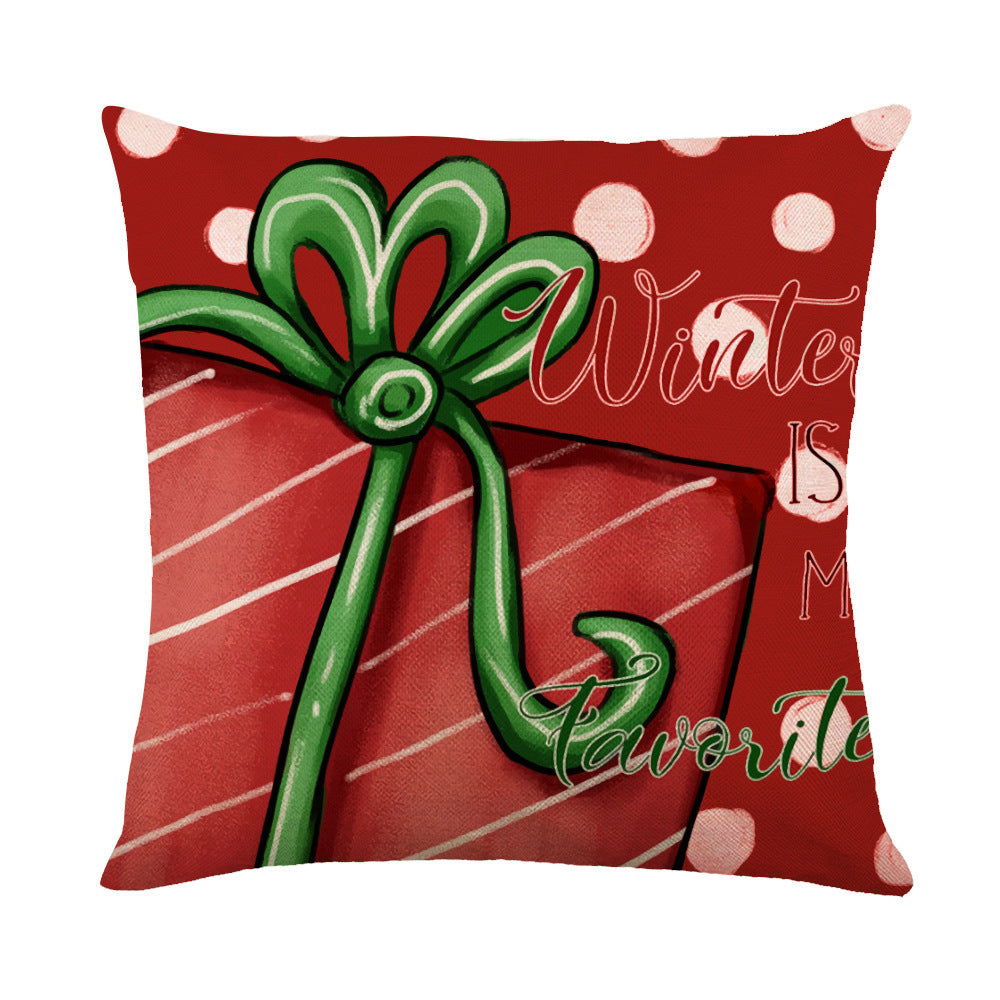 Christmas Decorations Pillow Covers Sofa Square Throw Pillow Cases Stamping Snowflake Waist Cushion Cover Home Bed Decor - SWAGYLE