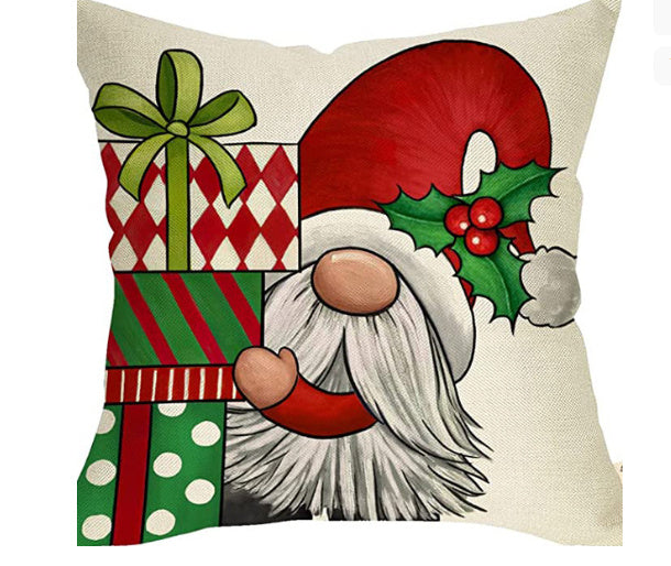 Christmas Decorations Pillow Covers Sofa Square Throw Pillow Cases Stamping Snowflake Waist Cushion Cover Home Bed Decor - SWAGYLE