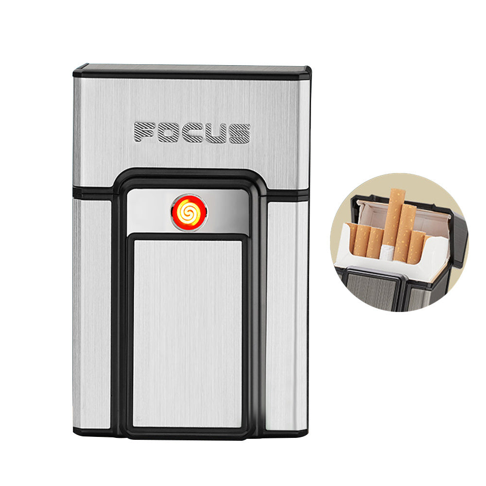 Swagyle Rechargeable Cigarette Case with Built-In Lighter - Compact, Stylish & Convenient